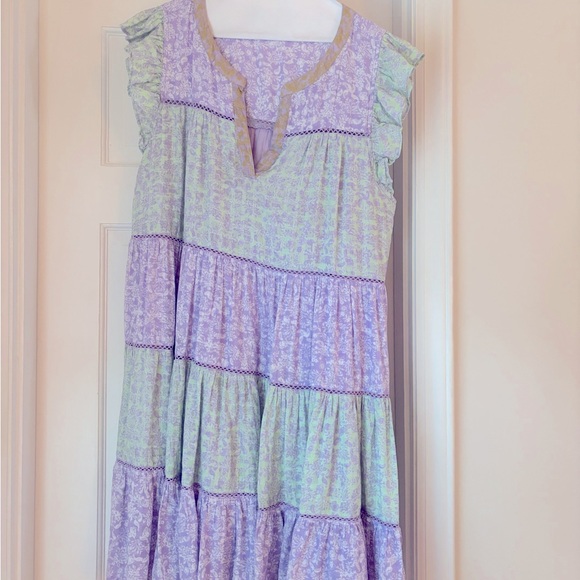 Roller Rabbit | Dresses | Roller Rabbit Floral Lavender And Gold Dress ...